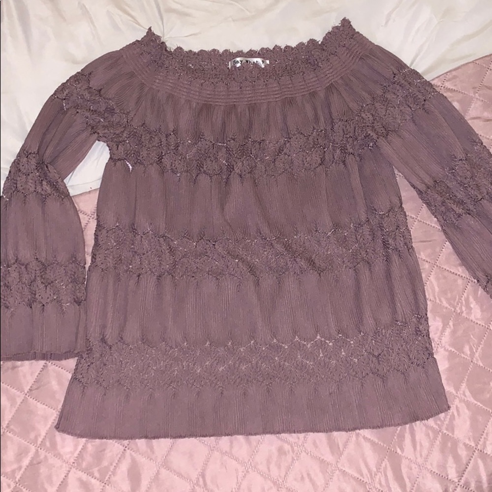 Dirty Pink off the shoulder blouse